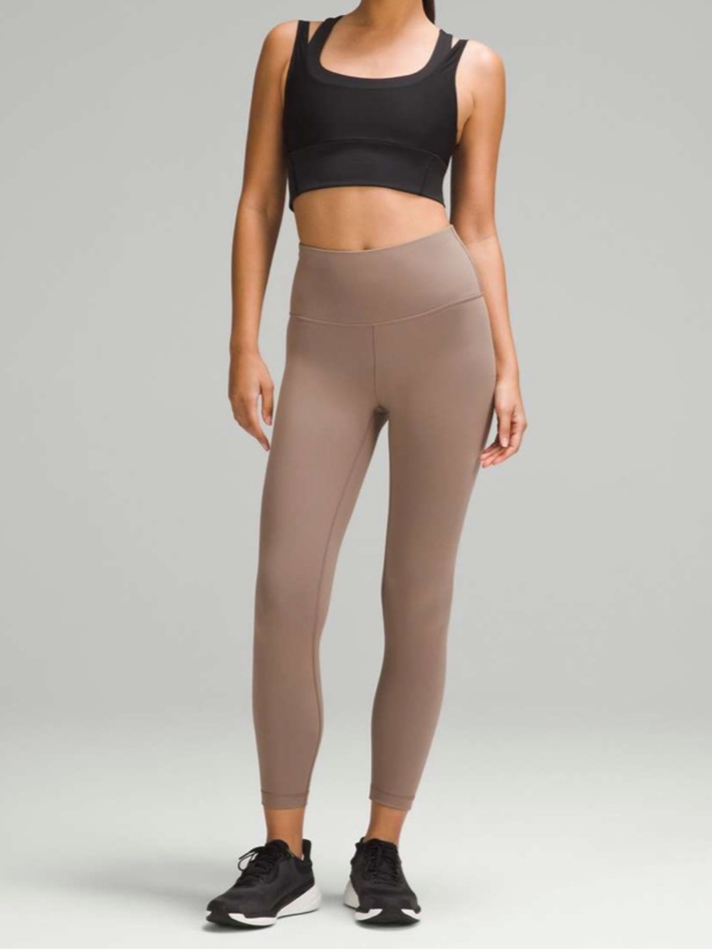 lululemon athletica ribbed Wunder Train High-Rise Leggings in Taupe